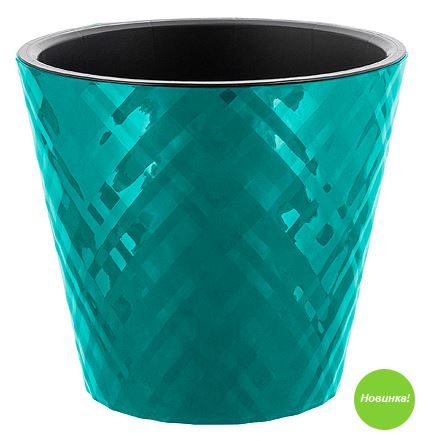 Горшок для цветов InGreen Manhattan D280мм, 11л c дренажной вставкой, тропический лес